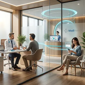 Real-time appointment delay management workflow for clinics